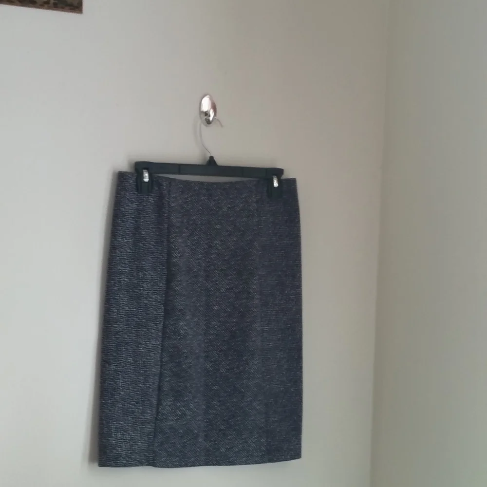 Covington Skirt Women S Charcoal, White, & Blue Midi Career Versatile Academia